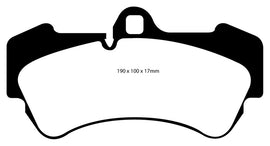 EBC Redstuff Ceramic Low Dust Front Brake Pads for Porsche Cayenne and Volkswagen Touareg