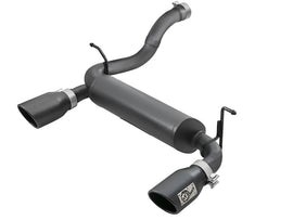 aFe Rebel Series 2.5-inch Stainless Steel Axle-Back Exhaust System with Black Tips for 2018-2023 Jeep Wrangler (JL) V6 3.6L