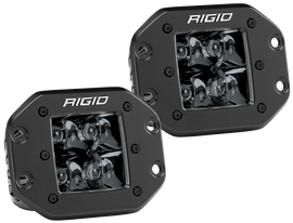 Rigid Industries D2 Midnight Edition Flush Mount Spot Lights - D-Series Dual Spot FM/2