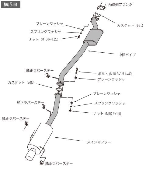 HKS Hi-Power 409 Exhaust System for Nissan Skyline R33 RB26DETT - Part Number hks31006-AN013