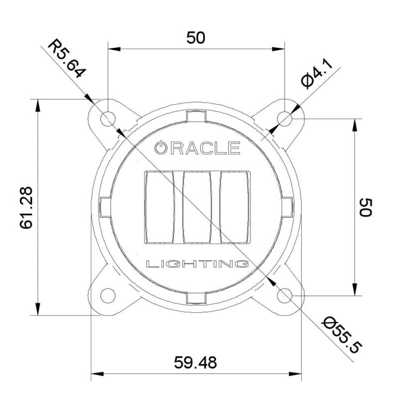 Oracle 60mm 15W Fog Beam LED Emitter - 3000K by ORACLE Lighting