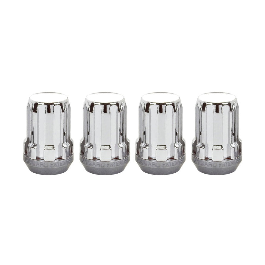 McGard SplineDrive Lug Nut Set for Aluminum Wheels, M12 x 1.5 Thread – Chrome Cone Seat (4-Pack)