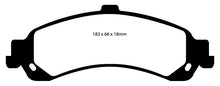 Load image into Gallery viewer, EBC Yellowstuff Rear Brake Pads for Cadillac Escalade 2001-2006 - Part Number ebcDP41635R