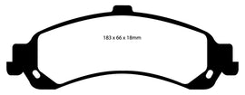 EBC Yellowstuff Rear Brake Pads for Cadillac Escalade 2001-2006 - Part Number ebcDP41635R
