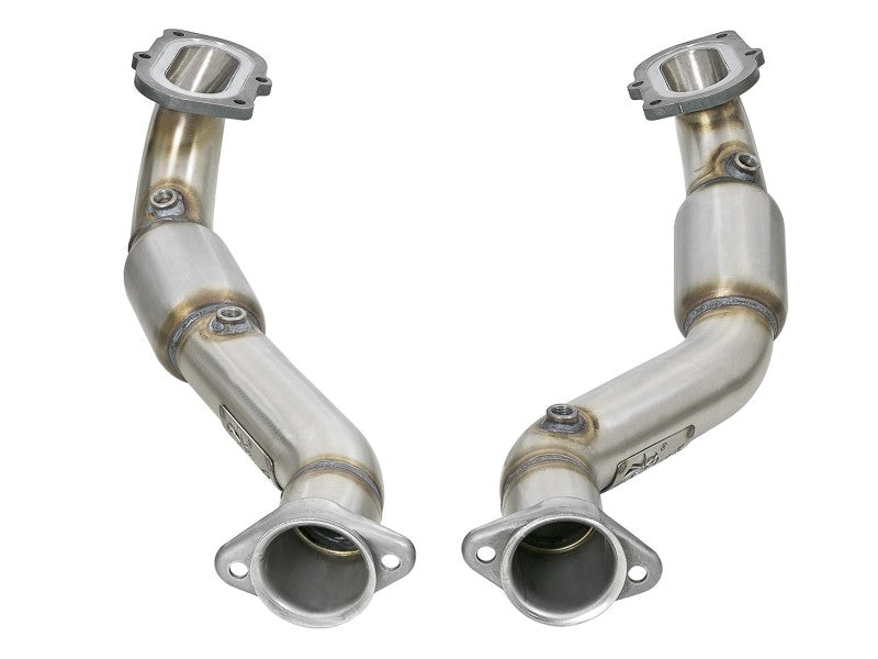 aFe Power 14-18 Chevrolet Corvette C7 & Z06 Twisted Steel 3-inch 304 Stainless Steel Mid Pipe with Catalytic Converters