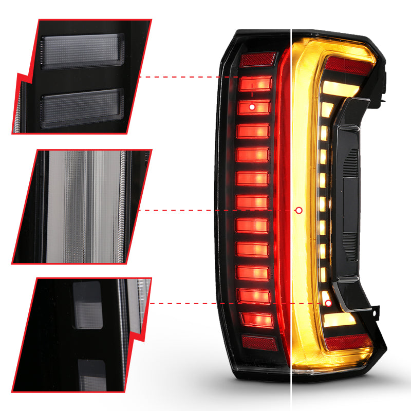 ANZO Z-Series Full LED Tail Lights for Toyota Tundra 2022-2024 Pair