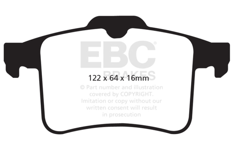 EBC Yellowstuff Rear Brake Pads for Jaguar XF and XKR Models * Part Number ebcDP42059R