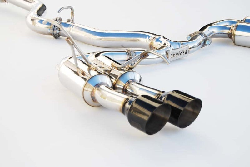 Invidia Gemini/R400 Single Layer Quad Black Tip Cat-Back Exhaust for 2015+ Subaru WRX / STI