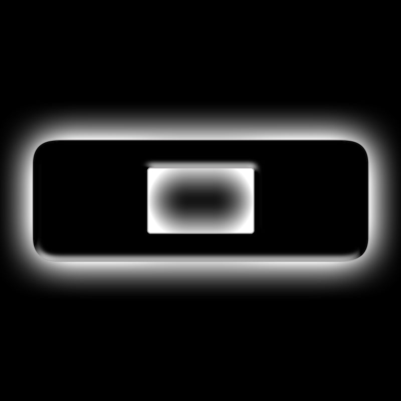 ORACLE Lighting Universal Illuminated LED Letter Badges – Matte Black Finish, 3.75 in. x 1.4 in. Customizable Car Badge