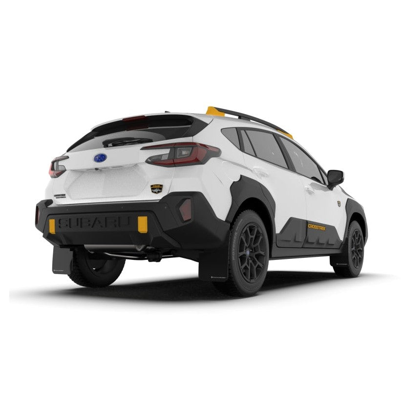 Rally Armor UR Mud Flaps for 2024 Subaru Crosstrek Wilderness – No Drilling Required, Black with Grey Logo