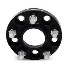 Load image into Gallery viewer, Mishimoto 5x120 Wheel Spacers for Chevrolet Impala – 20mm Thickness, M14x1.5 Studs, Black Anodized Finish