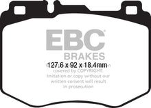 Load image into Gallery viewer, EBC Yellowstuff Front Brake Pads for Mercedes-Benz C300, C400, GLC300 * Part Number EBCDP42210R