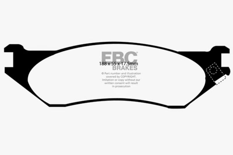 EBC Yellowstuff Brake Pads for Street and Track - Part Number ebcDP41267R
