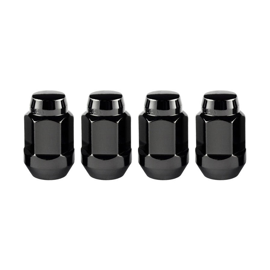 McGard Black Bulge Cone Seat Style Lug Nut Set M14 x 1.5 - 4 Pack