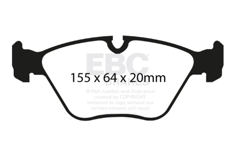 EBC DP41552R Yellowstuff Front Brake Pads for 2001-2005 BMW 330i and 330xi