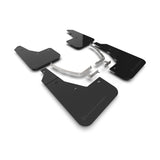 Rally Armor 22-24 Hyundai Ioniq 5 Black Mud Flap with Metallic Black Logo Part Number RALMF87-UR-BLK-MBK