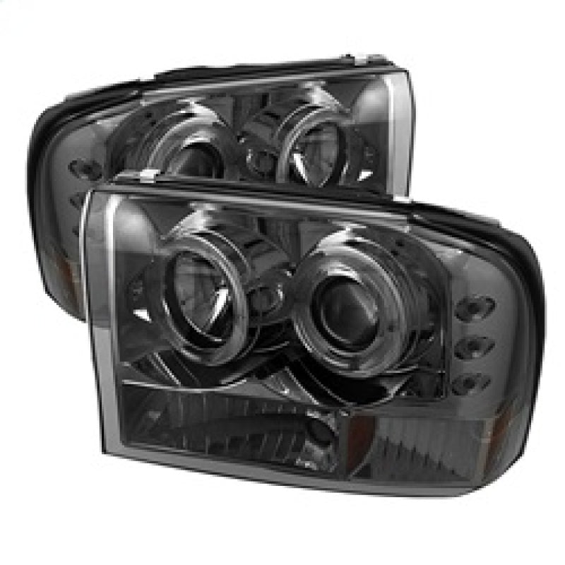 Spyder Ford F250 Super Duty 99-04 Halo LED Projector Headlights - Smoke Version 2, Part #SPY5010353