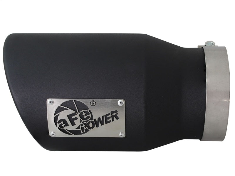 aFe MACHForce XP 5-Inch Stainless Steel Exhaust Tip with Black Finish for Left Side Exit