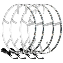 Load image into Gallery viewer, Oracle Lighting Double-Wide LED Wheel Ring Kit - 16.5 Inch White Illuminated Aluminum Rings