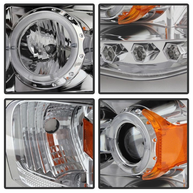 Spyder LED Halo Projector Headlights for Dodge Ram 1500 and Ram 2500 (2003-2005) * Chrome Finish
