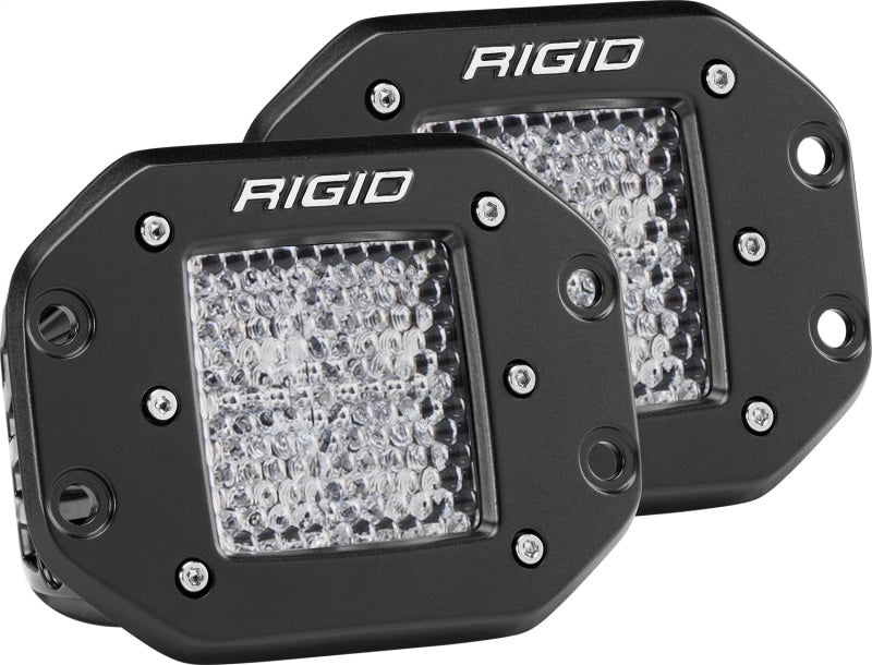 Rigid Industries Dually Flush Mount LED Pod Lights with 60 Degree Lens - Set of 2