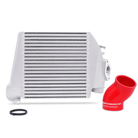 Mishimoto 08-14 Subaru WRX Top-Mount Intercooler Kit - Silver Powder Coating and Red Hoses
