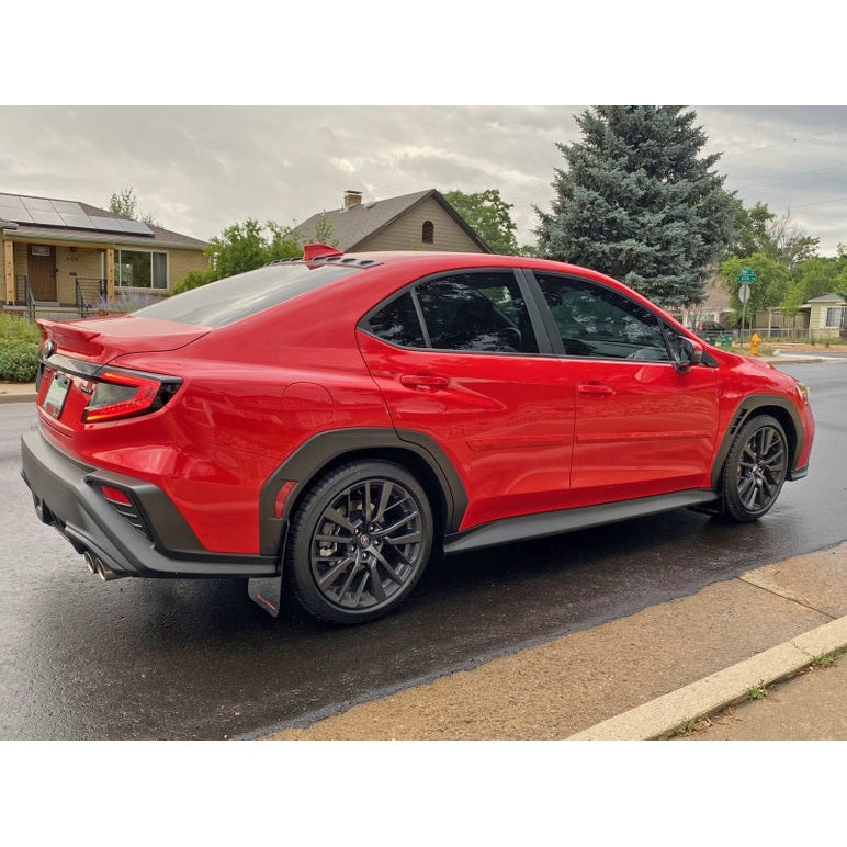 Rally Armor 22-25 Subaru WRX Black UR Mud Flap with Red Logo – Durable Polyurethane Weather-Resistant Mud Guard