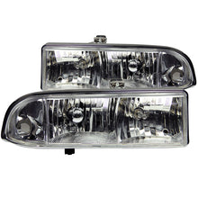 Load image into Gallery viewer, ANZO 1998-2005 Chevrolet S-10 Crystal Headlights with Chrome Housing and Clear Lens