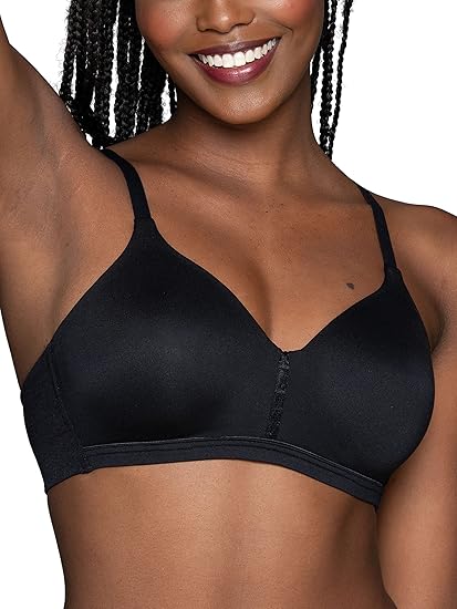 Vanity Fair womens Wireless Beyond Comfort With Seamless Back (34b-44dd) Full Coverage Bra, Average Figure - Black, 40D US