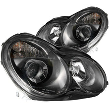 Load image into Gallery viewer, ANZO 2001-2007 Mercedes-Benz C-Class W203 Projector Headlights with Clear Lens and Black Housing