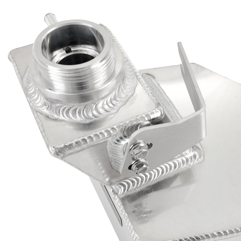 Mishimoto 2013-2018 Ram 6.7L Cummins Aluminum Degas Tank – Natural Finish with OEM-Quality Coolant Level Sensor