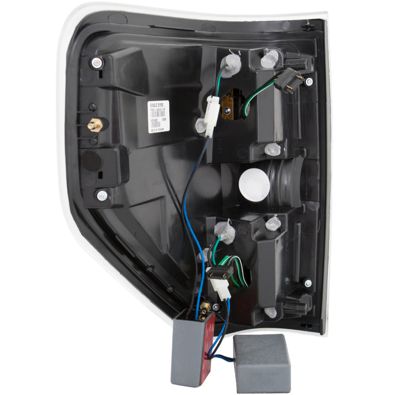 ANZO LED Taillight Assembly for Ford F-150 2009-2013 – Black Housing, Red/Clear Lens, Pair