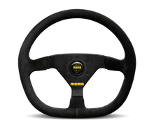 Load image into Gallery viewer, MOMO MOD88 320mm Black Suede Steering Wheel with Black Spokes