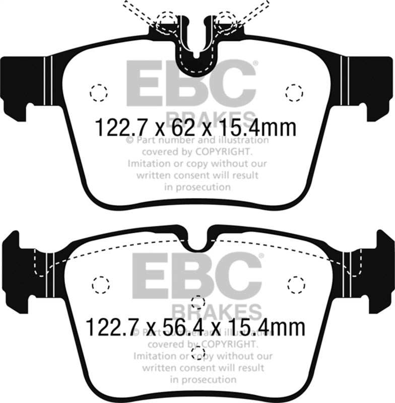 EBC DP42215R Yellowstuff Rear Brake Pads for 2015-2018 Mercedes-Benz C300 and C400