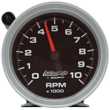 Load image into Gallery viewer, AutoMeter Tachometer Gauge 10,000 RPM with Pedestal Mount and External Shift Light - Black Dial and Case