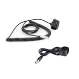 Rugged Radios Velcro Mount Push to Talk (PTT) Button for Intercoms - Driver PTT with Coil Cord Model RGDPTT-VM2-CCXL