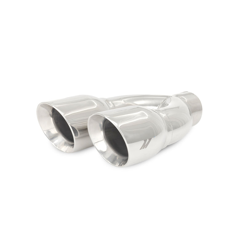 Mishimoto Universal Steel Muffler Tip 2.5-inch Dual Y Polished Exhaust Tip