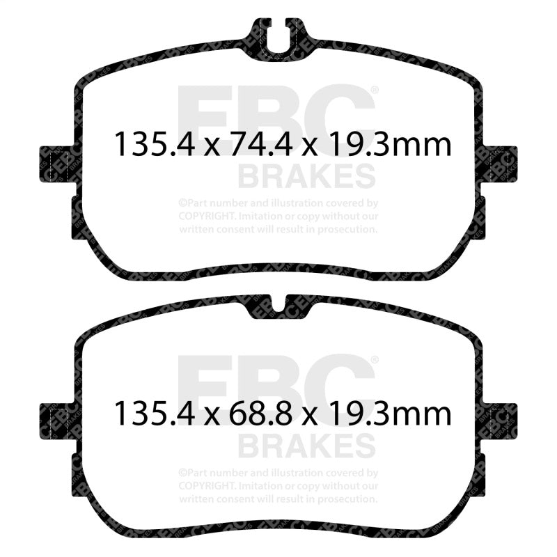 EBC Redstuff Ceramic Front Brake Pads for Mercedes-Benz A220 and CLA250 (2019-2021) | Part Number: ebcDP32395C