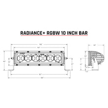 Load image into Gallery viewer, Rigid Industries Radiance+ 10-Inch RGBW Light Bar with Multi-Color Backlighting