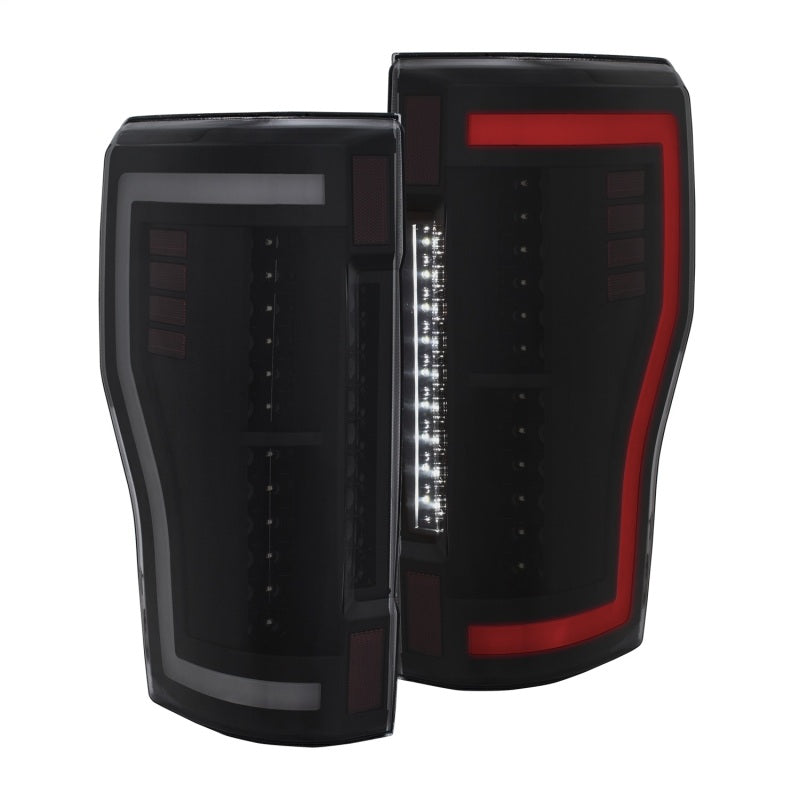 ANZO 2017+ Ford F-250 LED Tail Light Assembly with Black Smoke Lens - Pair