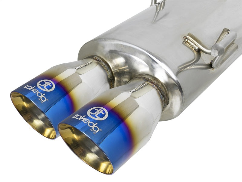 aFe Takeda 3-Inch Stainless Steel Cat-Back Exhaust System with Blue Flame Tips for Subaru WRX and STI (2015-2020)