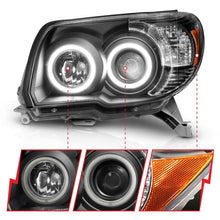 Load image into Gallery viewer, ANZO 2006-2009 Toyota 4Runner Projector Headlights with Halo and Black Housing - Pair