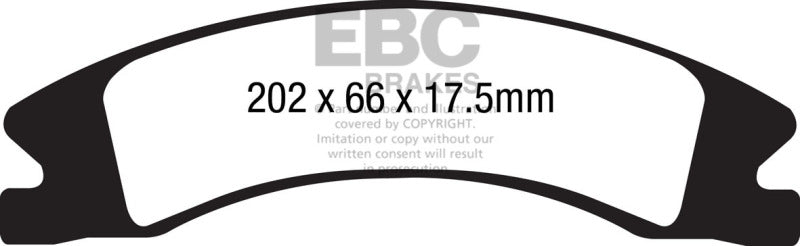EBC 6000 Series Greenstuff Brake Pads for 4x4 Trucks and SUVs - Part Number EBCDP61885