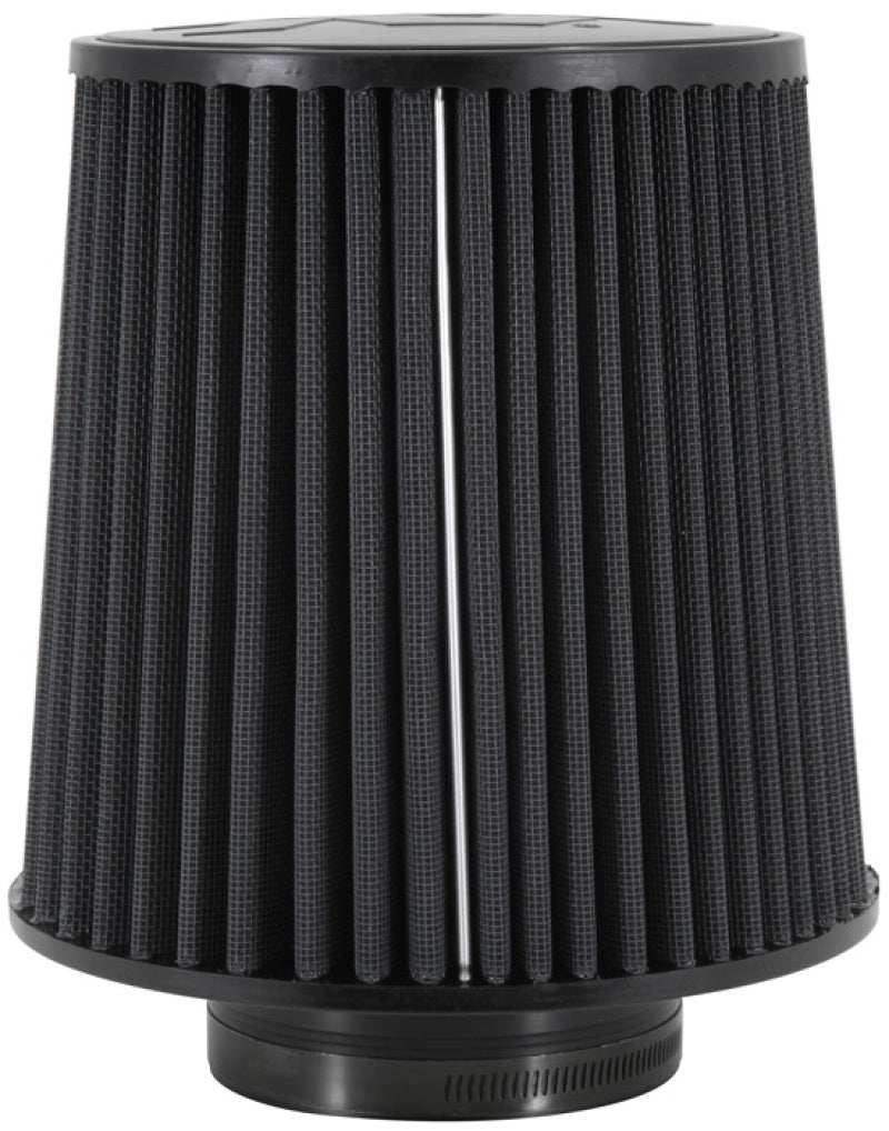 K&N Engineering Universal Rubber Round Tapered Air Filter - 4 inch Flange ID, 8 inch Base OD, 6.625 inch Top OD, 8 inch Height (Part Number: knnRU-5171HBK)