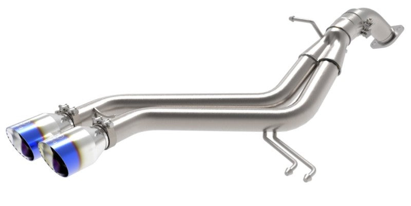 aFe Takeda Hyundai Veloster 2013-2017 L4-1.6L 2-1/2 inch Stainless Steel Axle-Back Exhaust with Blue Flame Tips