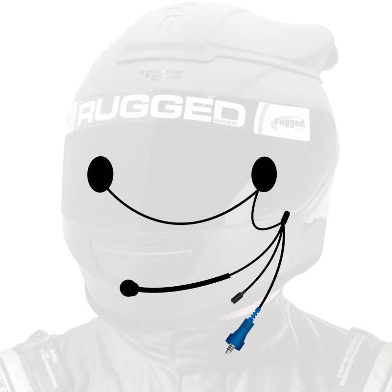 Rugged Radios OFFROAD Wired Helmet Kit with Alpha Audio Speakers and Microphone