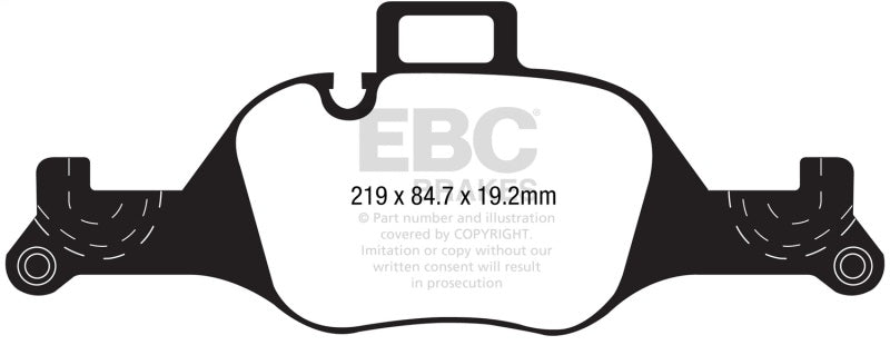 EBC Yellowstuff Front Brake Pads for BMW 530 G30 (2017+), Sport Street and Track Performance