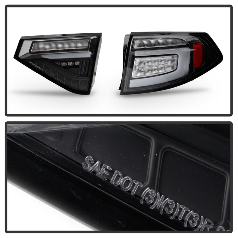 Spyder 08-14 Subaru Impreza WRX Hatchback LED Tail Lights with Sequential Signal and Black Finish