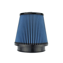 Load image into Gallery viewer, Injen NanoWeb Dry Air Filter Part No. X-1128-BB — 4-inch Flange, 5.5-inch Base, 5.4-inch Height, 4-inch Top