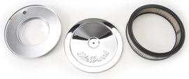 Edelbrock Pro-Flo Series Round Chrome Air Cleaner for 5-1/8 Inch Carburetors - Part #1208